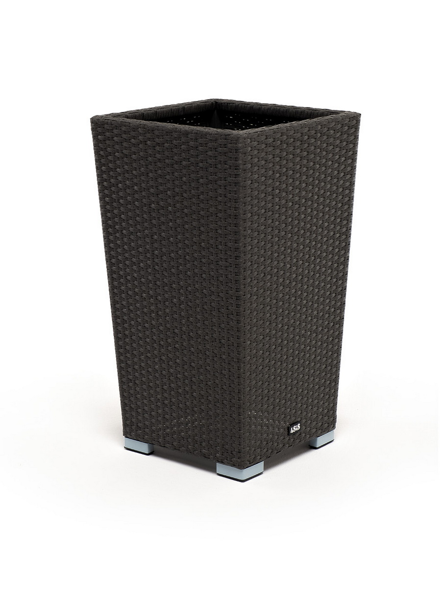 фото "капучино" кашпо для цветов плетеное из искусственного ротанга, цвет коричневый