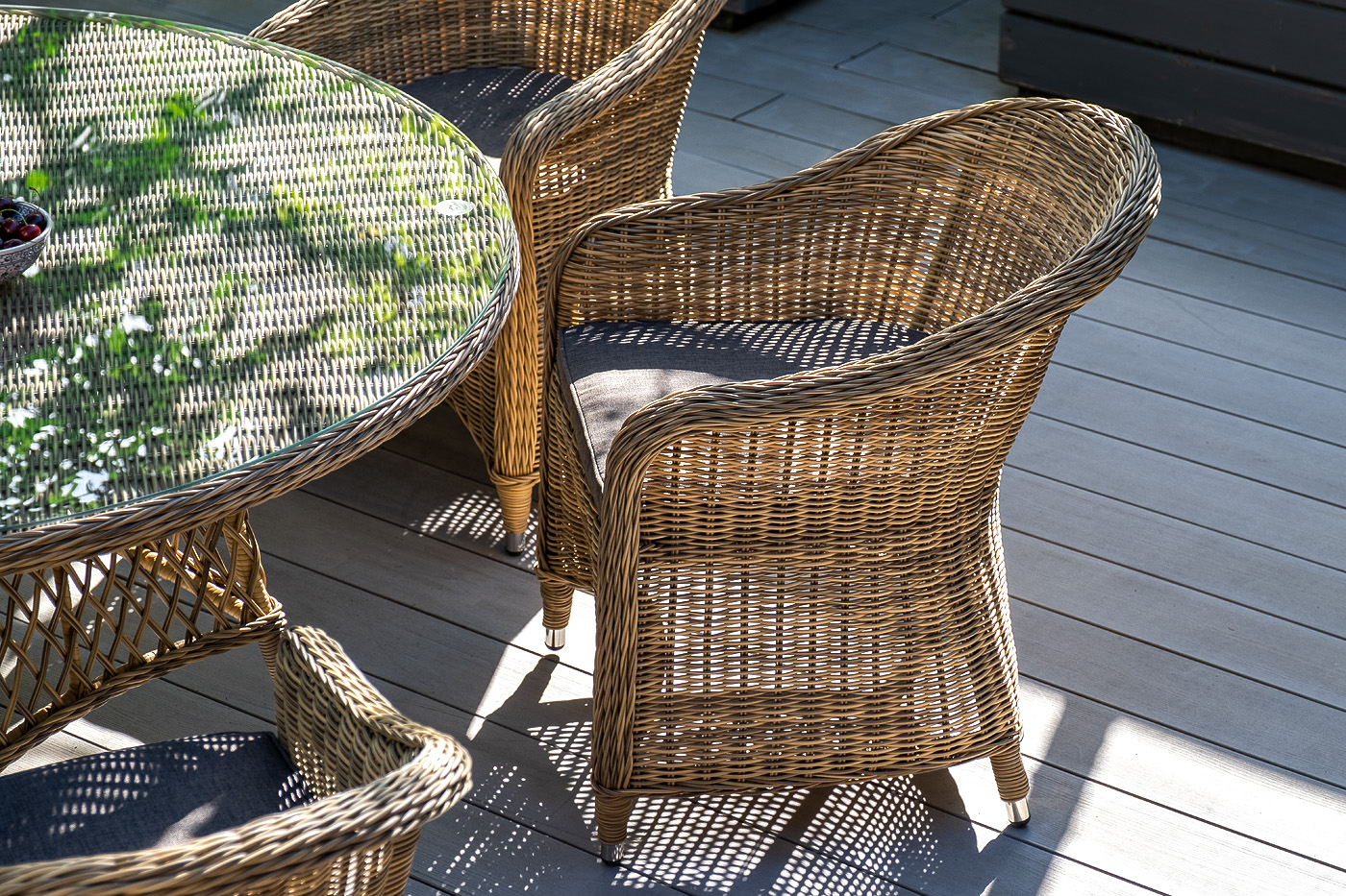 фото "равенна" плетеное кресло из искусственного ротанга, цвет соломенный