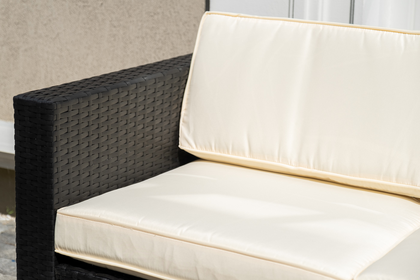 фото "даллас" лаунж-зона из искусственного ротанга на 5 персон, цвет черный