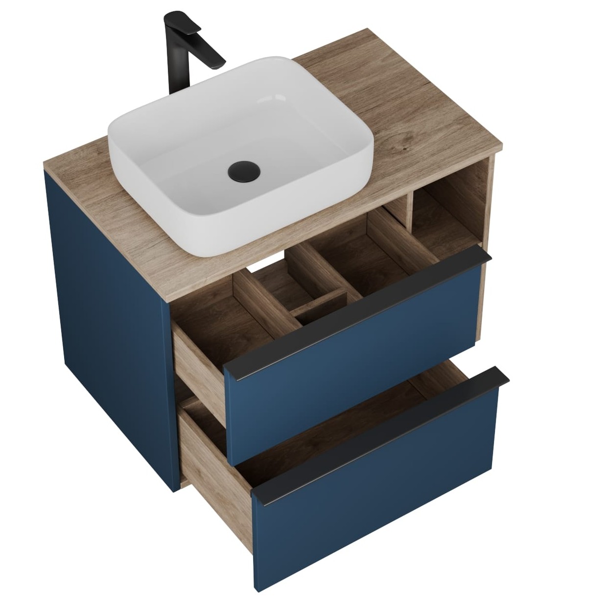 фото тумба sangro 80 с раковиной, индиго