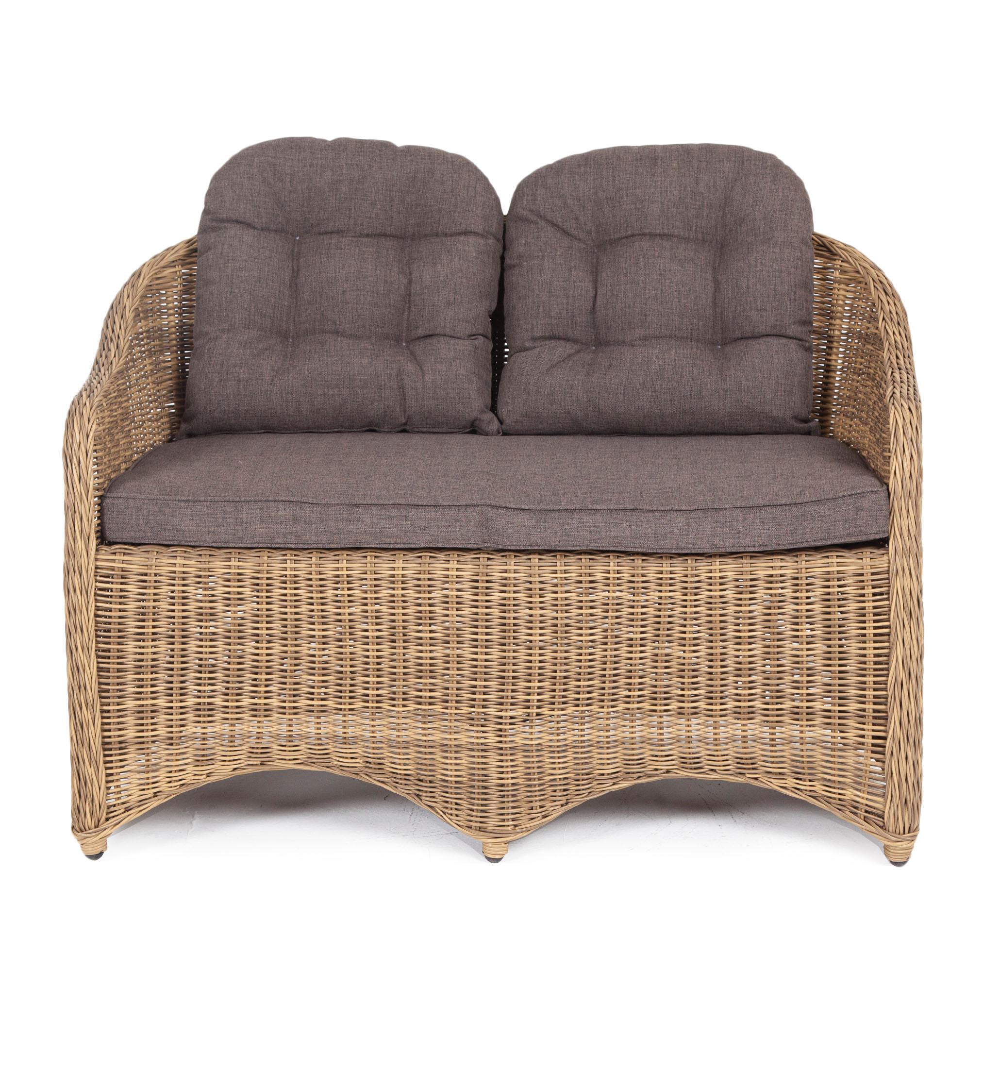 фото "равенна" диван двухместный плетенный из ротанга, цвет соломенный