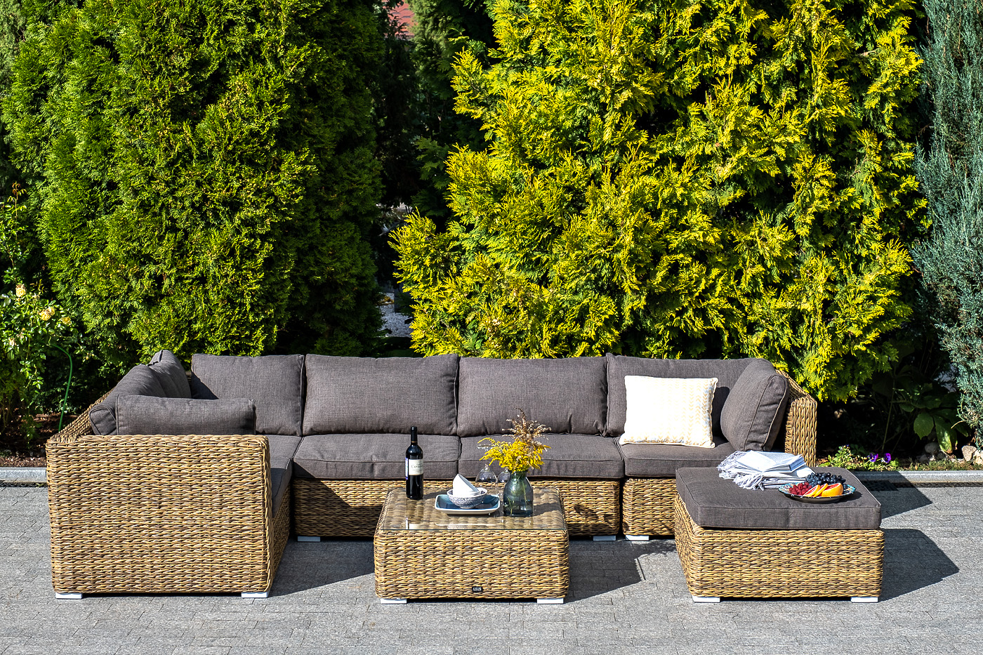 фото "лунго" журнальный столик плетеный (гиацинт), цвет соломенный