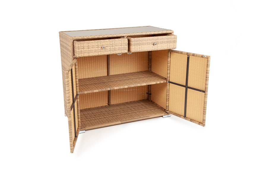 фото "мальта" тумба плетеная из искусственного ротанга, цвет соломенный