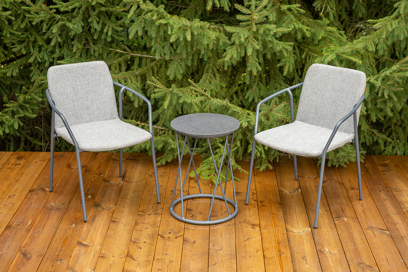 фото "марокко" кофейный комплект из алюминия, цвет темно-серый