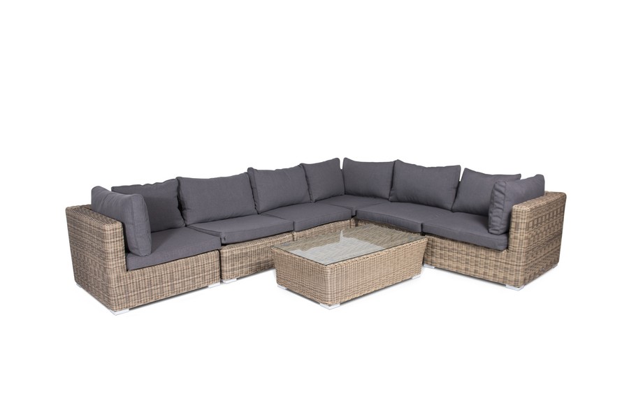 фото "лунго" модуль диванный прямой с подушками, цвет соломенный