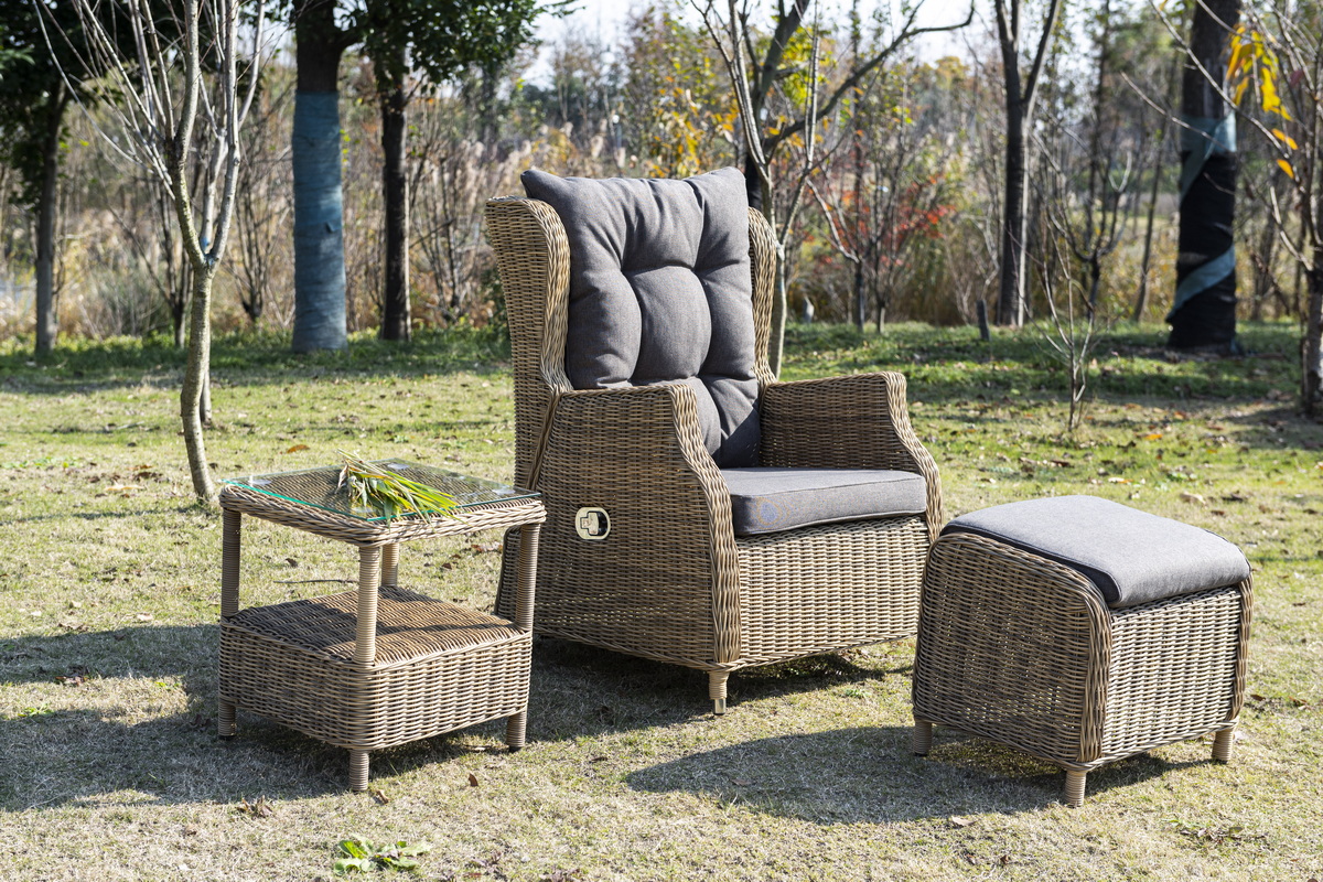 фото "форио" столик кофейный из искусственного ротанга, цвет соломенный