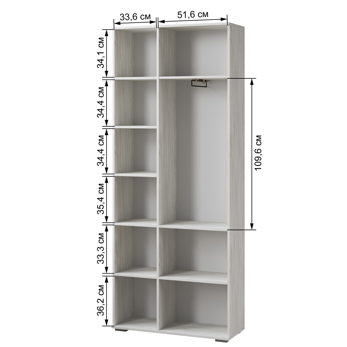 Шкаф комбинированный с зеркалом ЛШ-9 Ливорно