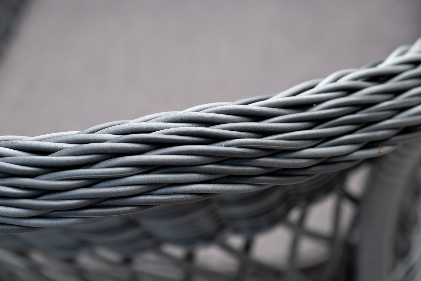 фото "амароне" обеденная группа из искусственного ротанга на 6 персон, цвет графит