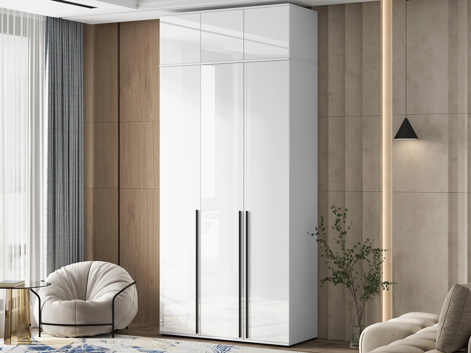 Шкаф 3-х ств. 1200 с антресолью Норд  Шкаф 3-х ств. 1200 с антресолью Норд