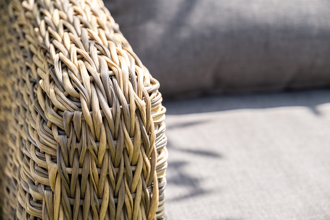 фото "кальяри" диван из искусственного ротанга (гиацинт) трехместный, цвет соломенный