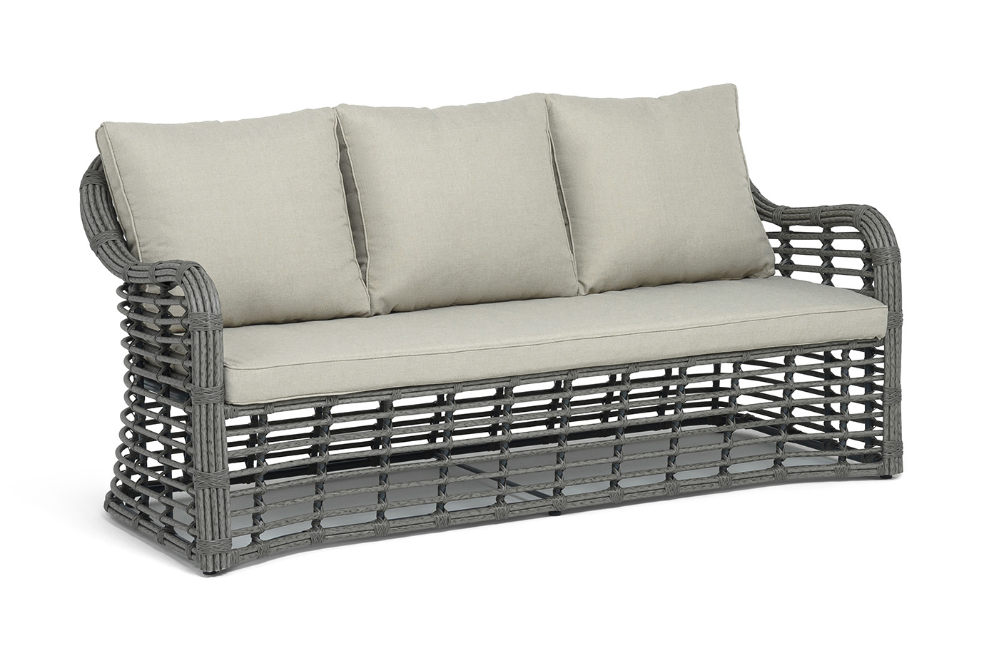 фото "ницца" лаунж-зона из искусственного ротанга, цвет бронзовый