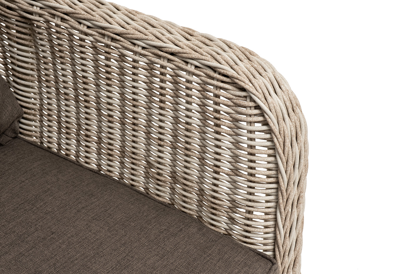 фото "гляссе" диван трехместный из искусственного ротанга, цвет бежевый