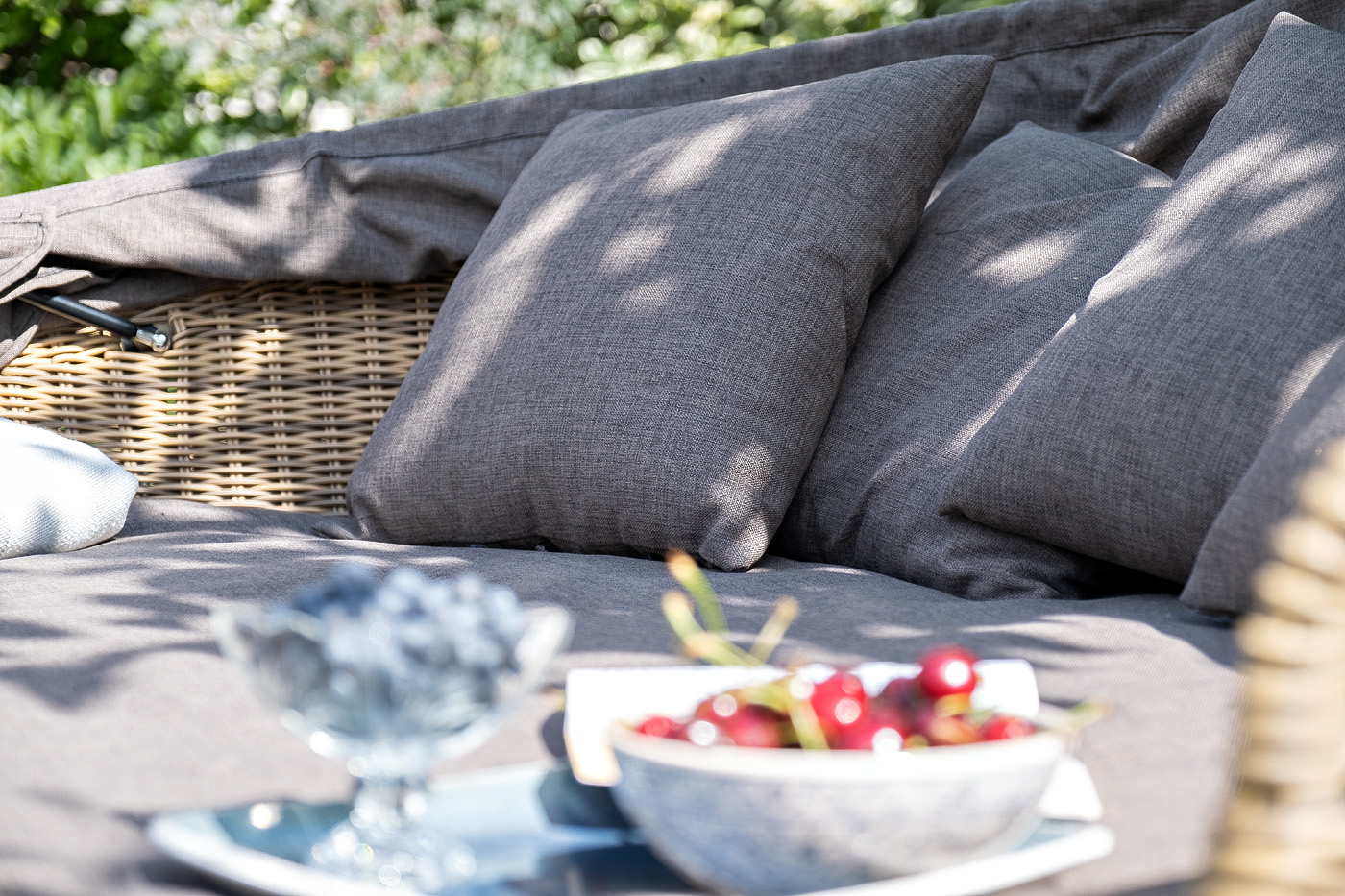 фото "стильяно" плетеная кровать круглая, цвет соломенный