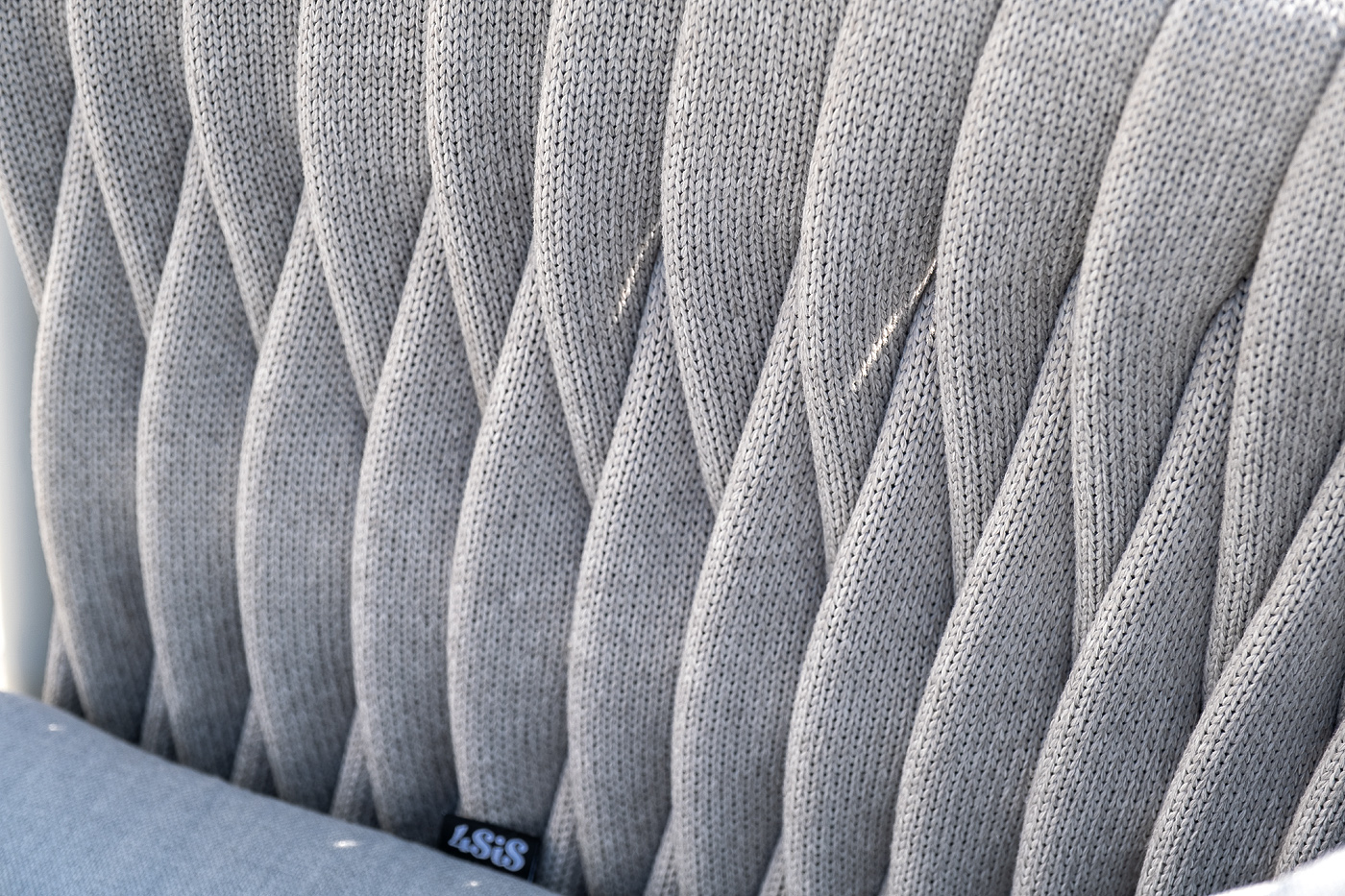 фото "монако" лаунж-зона 4-местная из роупа со столом "верона" (серый гранит), каркас светло-серый, роуп светло-серый