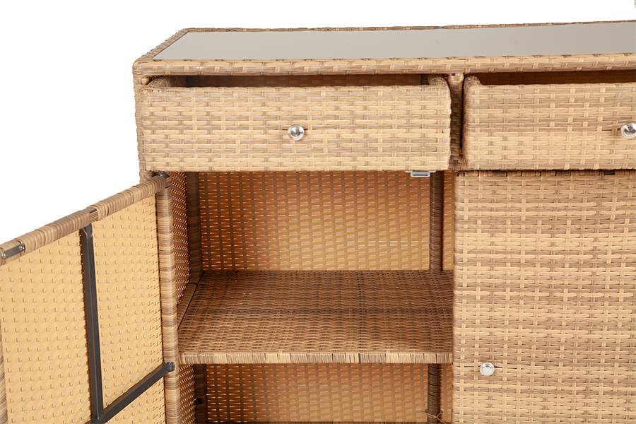 фото "мальта" тумба плетеная из искусственного ротанга, цвет соломенный