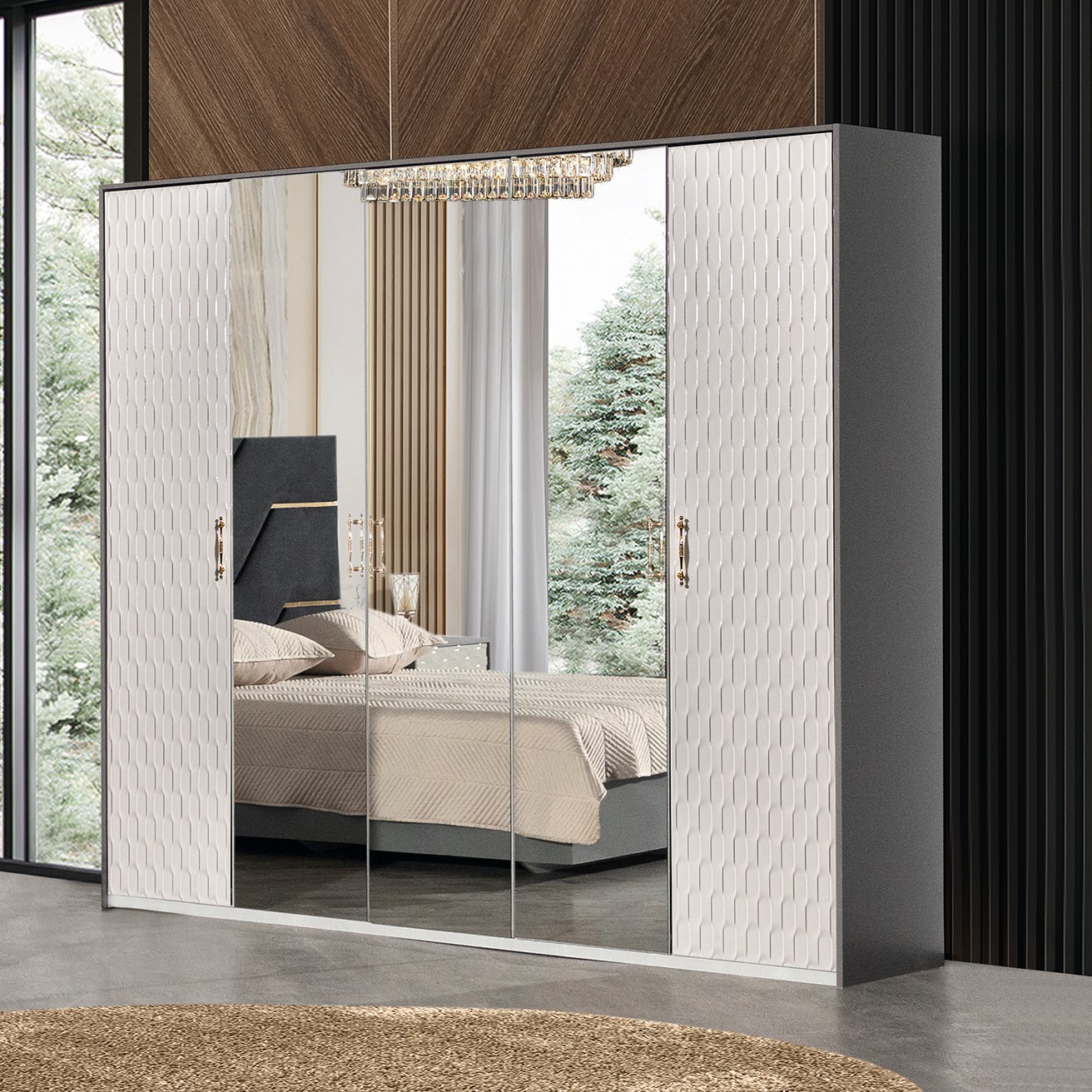 фото шкаф 5-ти ств. грация (fortuna home)