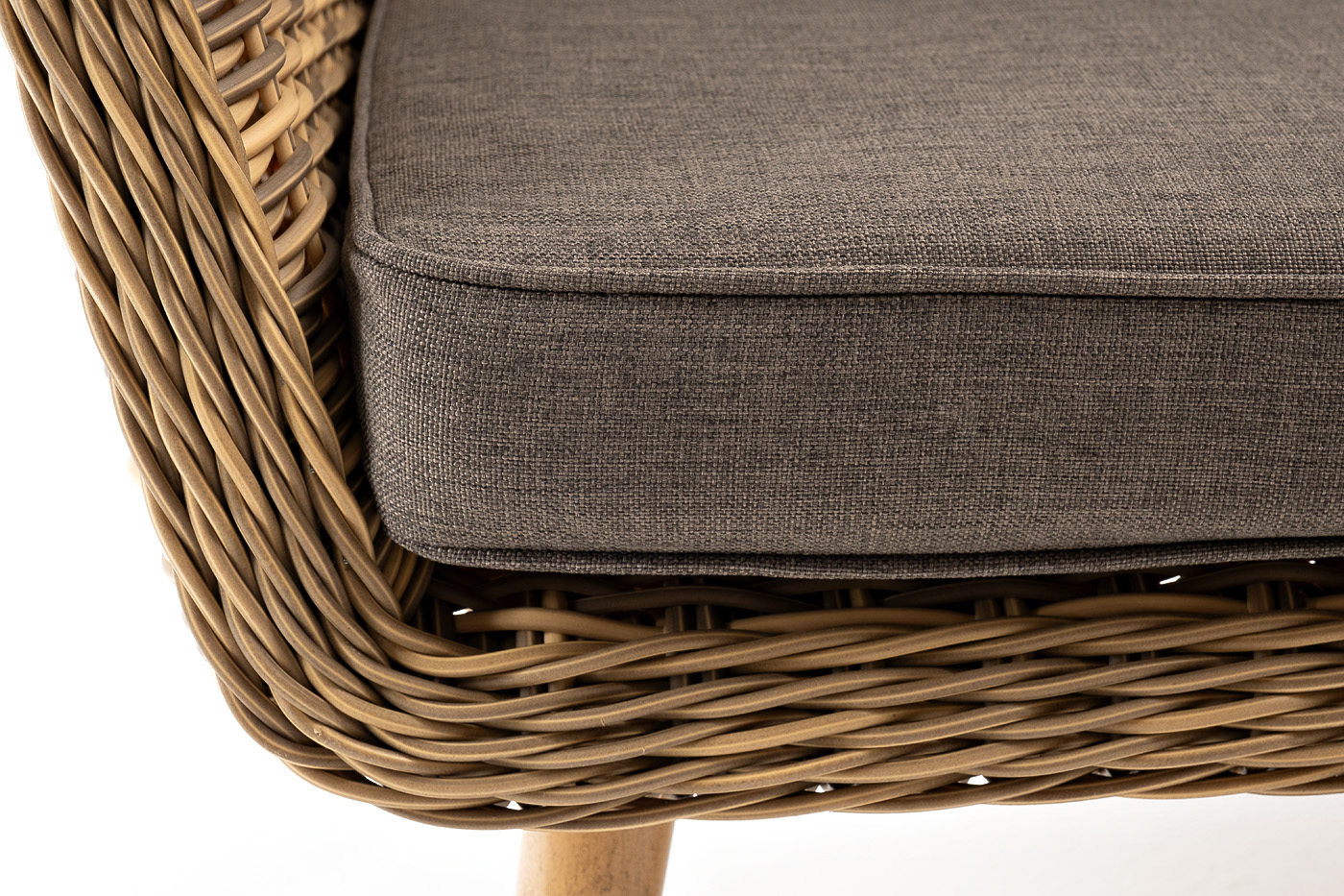 фото "прованс" диван из искусственного ротанга трехместный, цвет соломенный