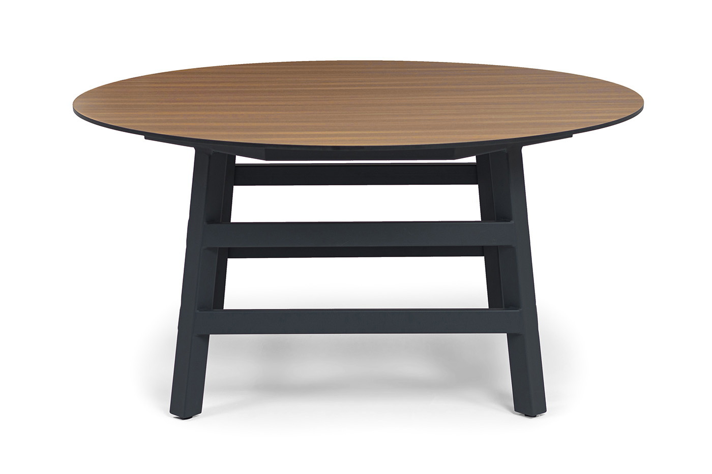 фото "рио" стол из hpl круглый ø160см, h75, цвет столешницы "дуб"