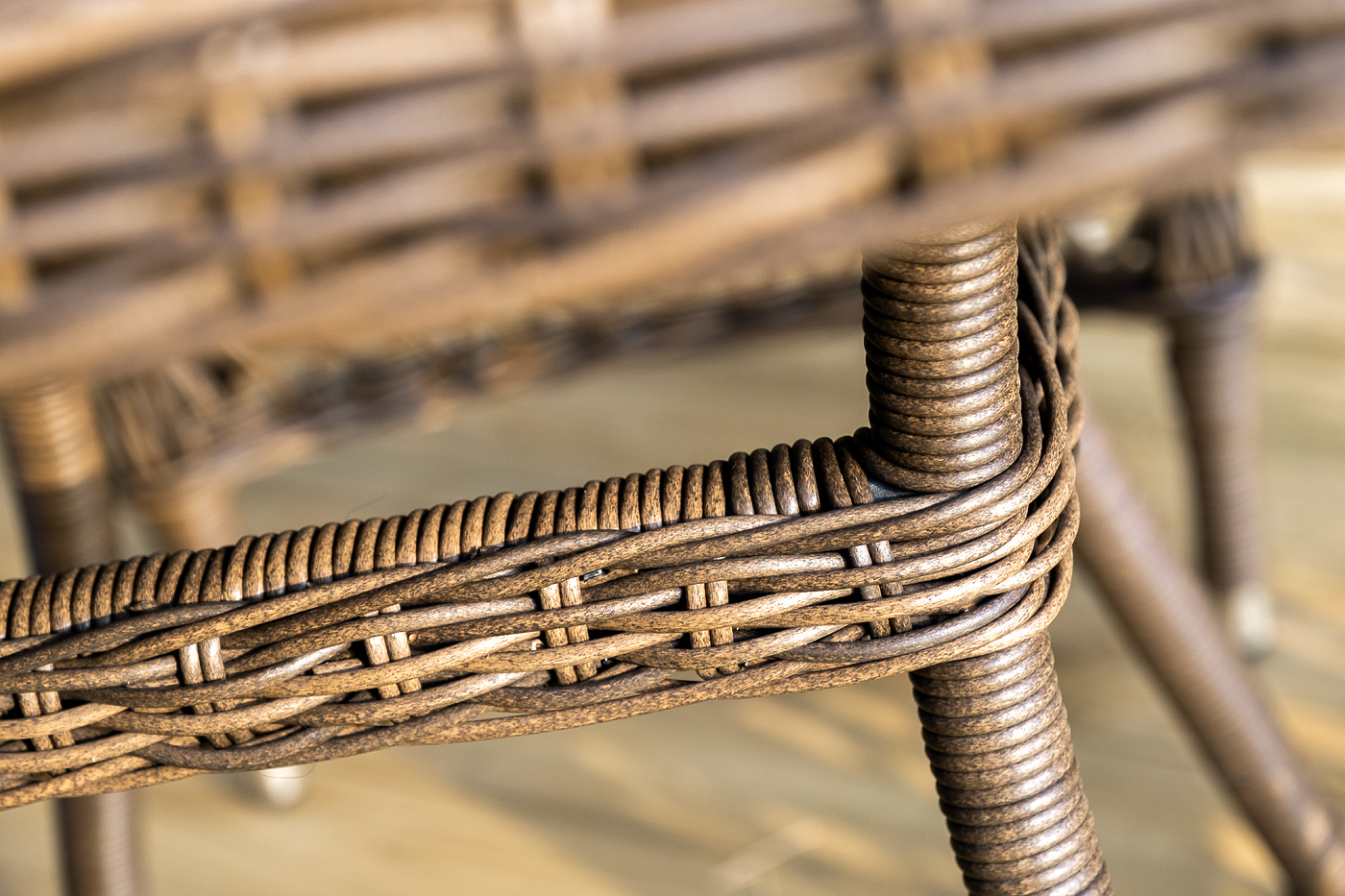 фото "сицилия" обеденная группа плетеная, цвет коричневый