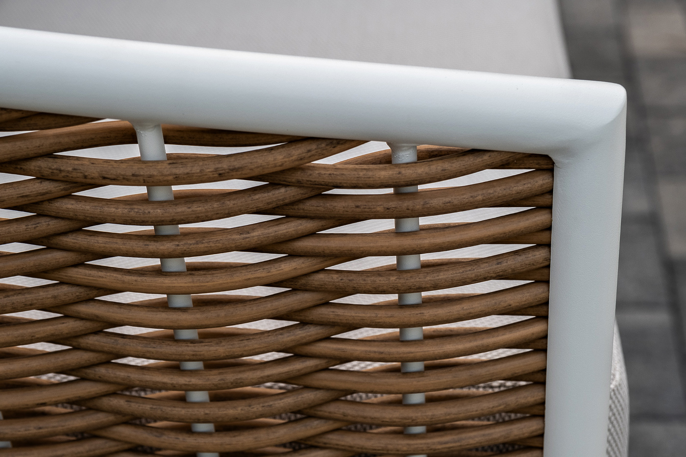 фото "тоскана" лаунж-зона из искусственного ротанга, цвет соломенный (к)