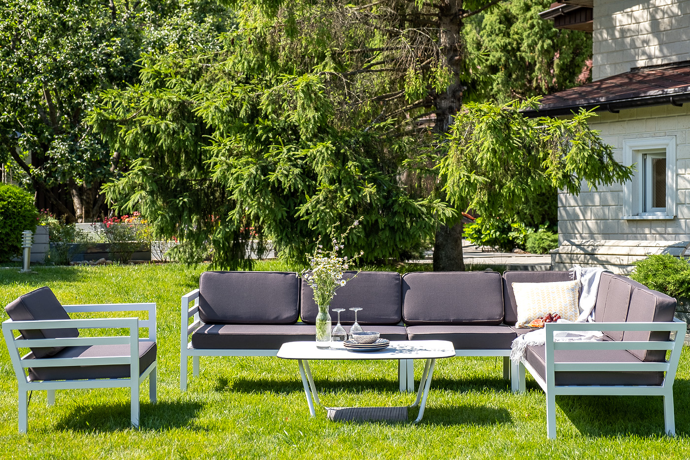 фото "глория" модуль диванный центральный, каркас из алюминия