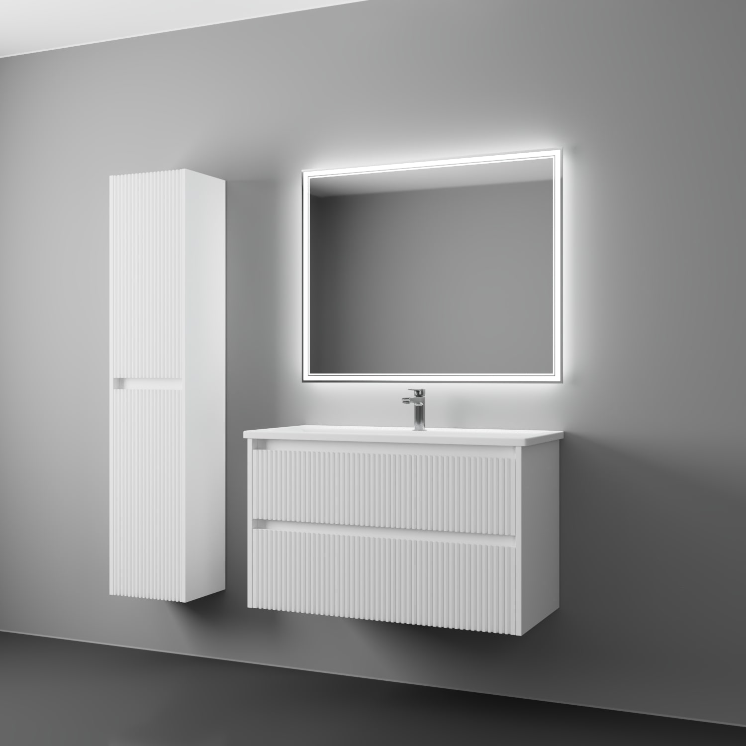 Тумба с 2-мя ящ. и раковиной под умывальник ALTERNO 100 