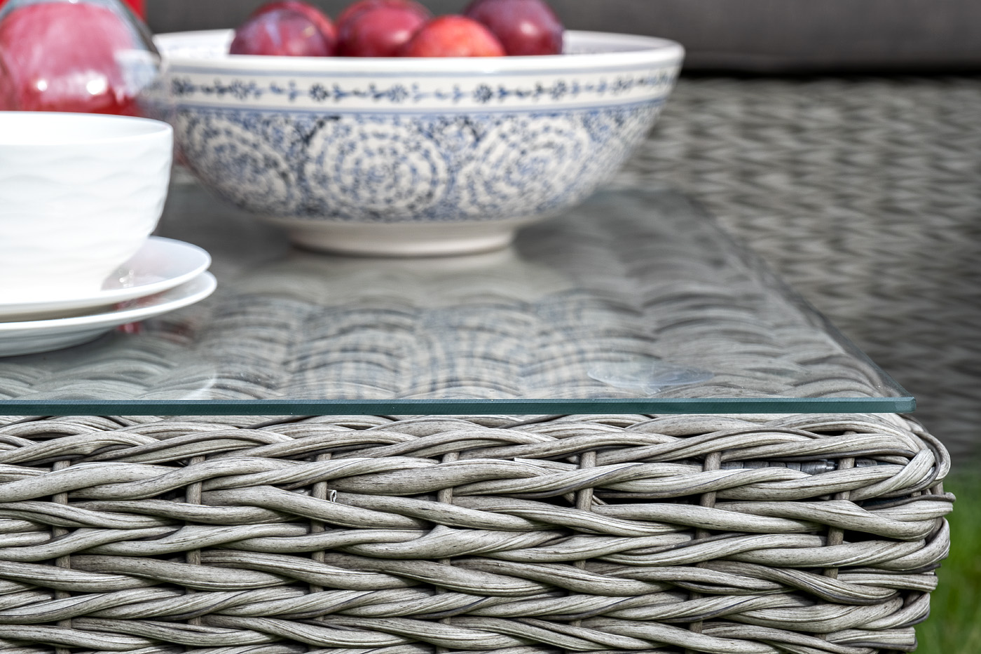 фото "капучино" лаунж-зона из искусственного ротанга (гиацинт), цвет серый