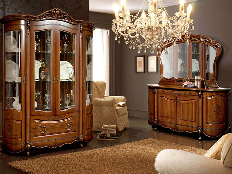 Шкаф-витрина 4-х дверная Аллегро-1