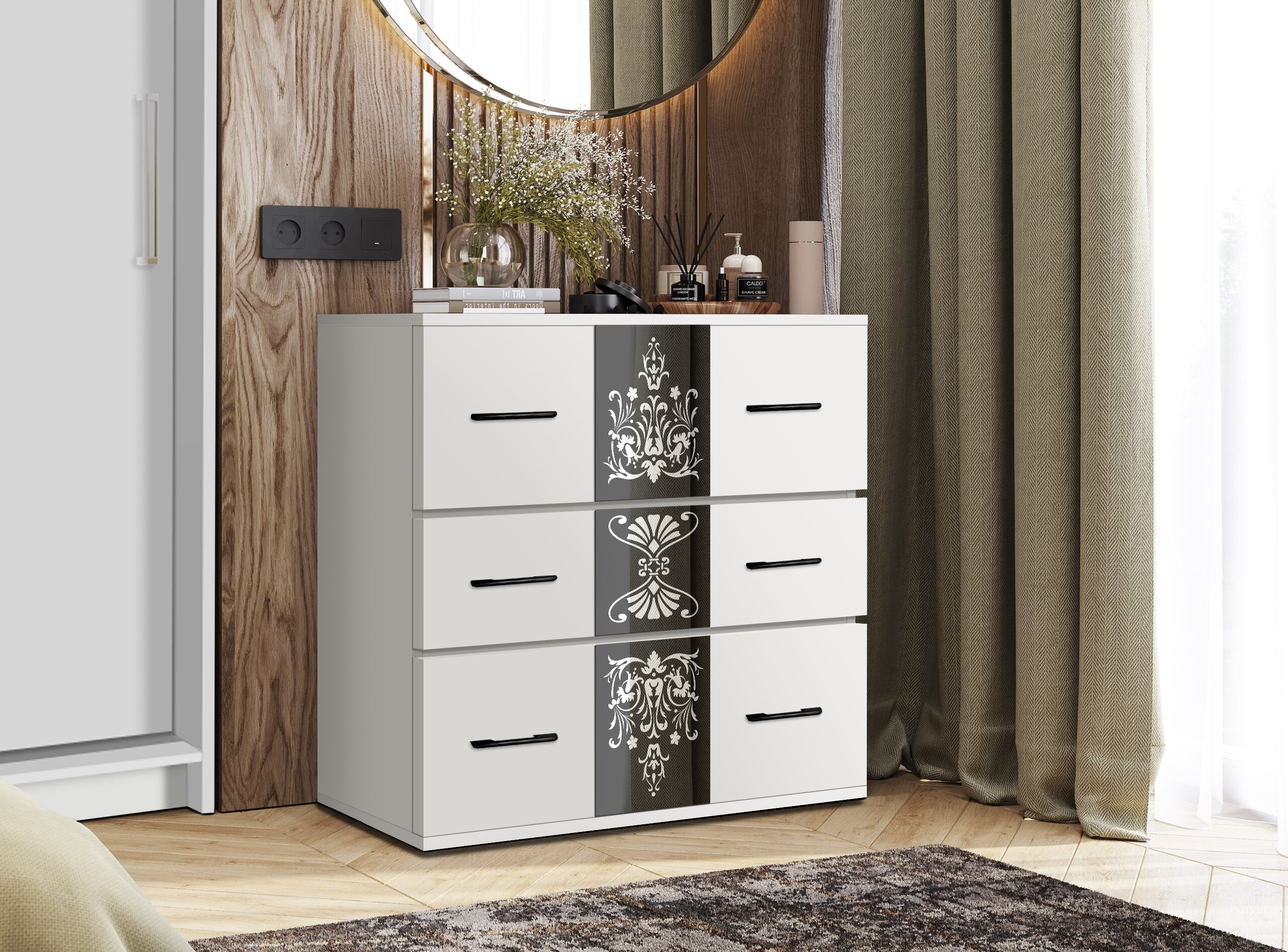 Комод 900 Звезда (со стеклом) 