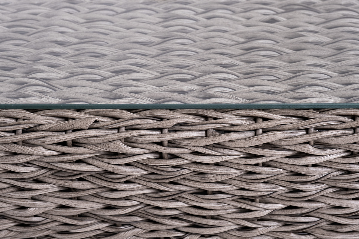 фото "капучино" лаунж-зона из искусственного ротанга (гиацинт), цвет серый