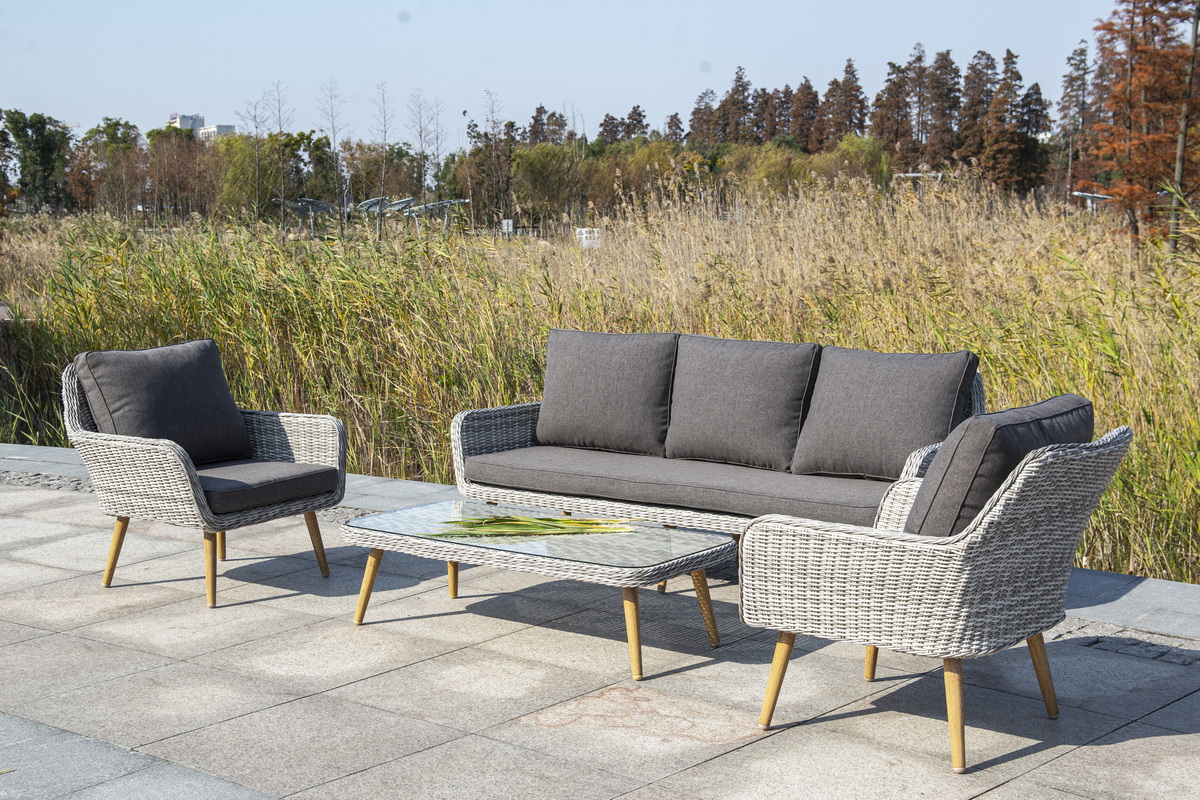 фото "прованс" столик журнальный из ротанга, цвет бежевый