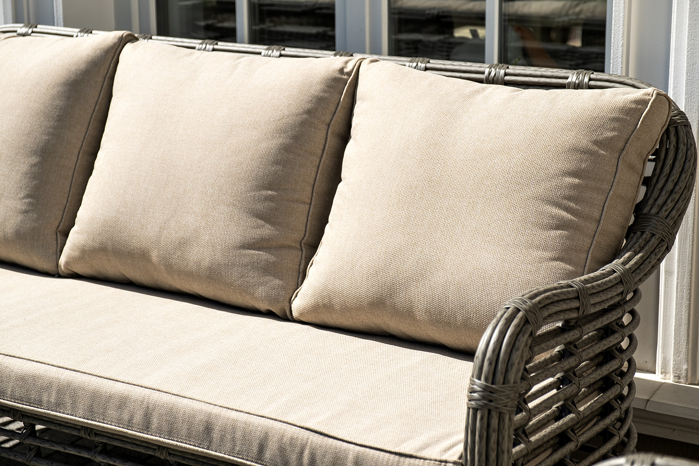 фото "ницца" лаунж-зона из искусственного ротанга, цвет бронзовый