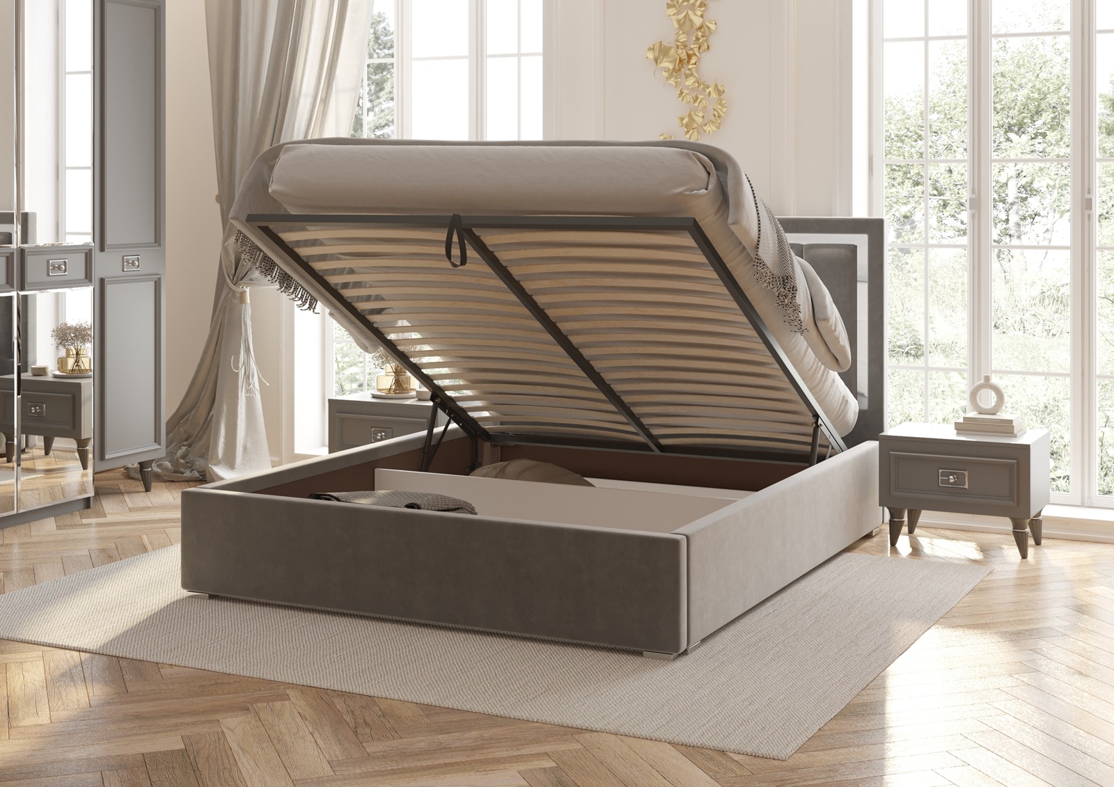 фото кровать двуспальная виктория