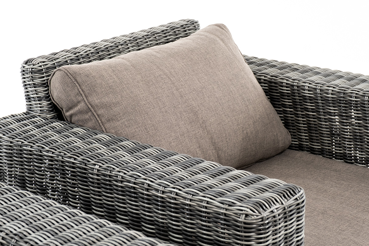 фото "боно" лаунж-зона из искусственного ротанга, цвет графит