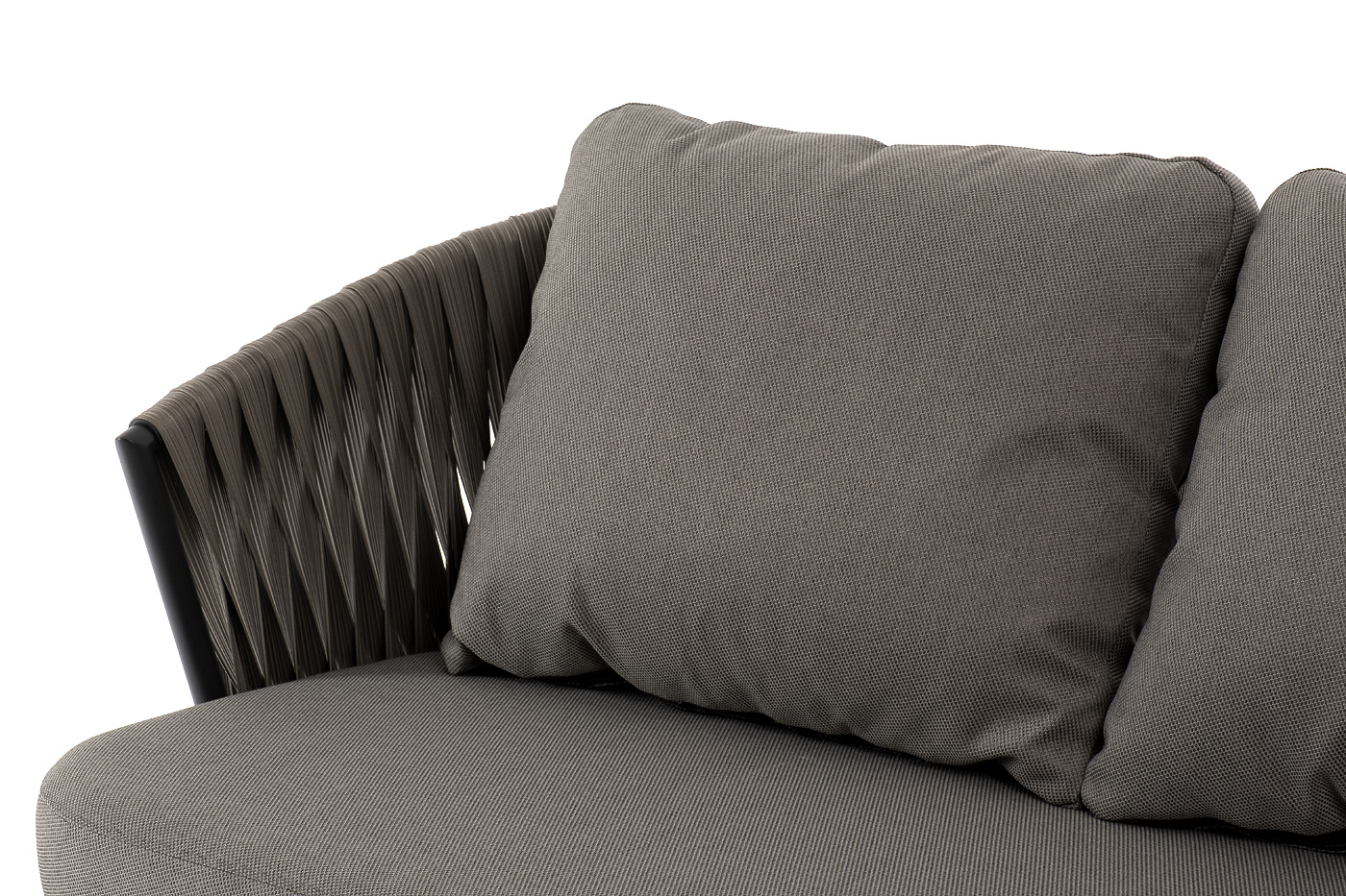 фото "флоренция" лаунж-зона из искусственного ротанга, цвет графит (к)