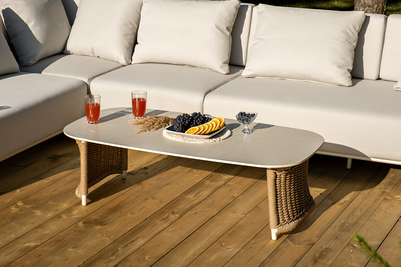 фото "мальдивы" трансформирующаяся лаунж-зона из искусственного ротанга, цвет соломенный (к)