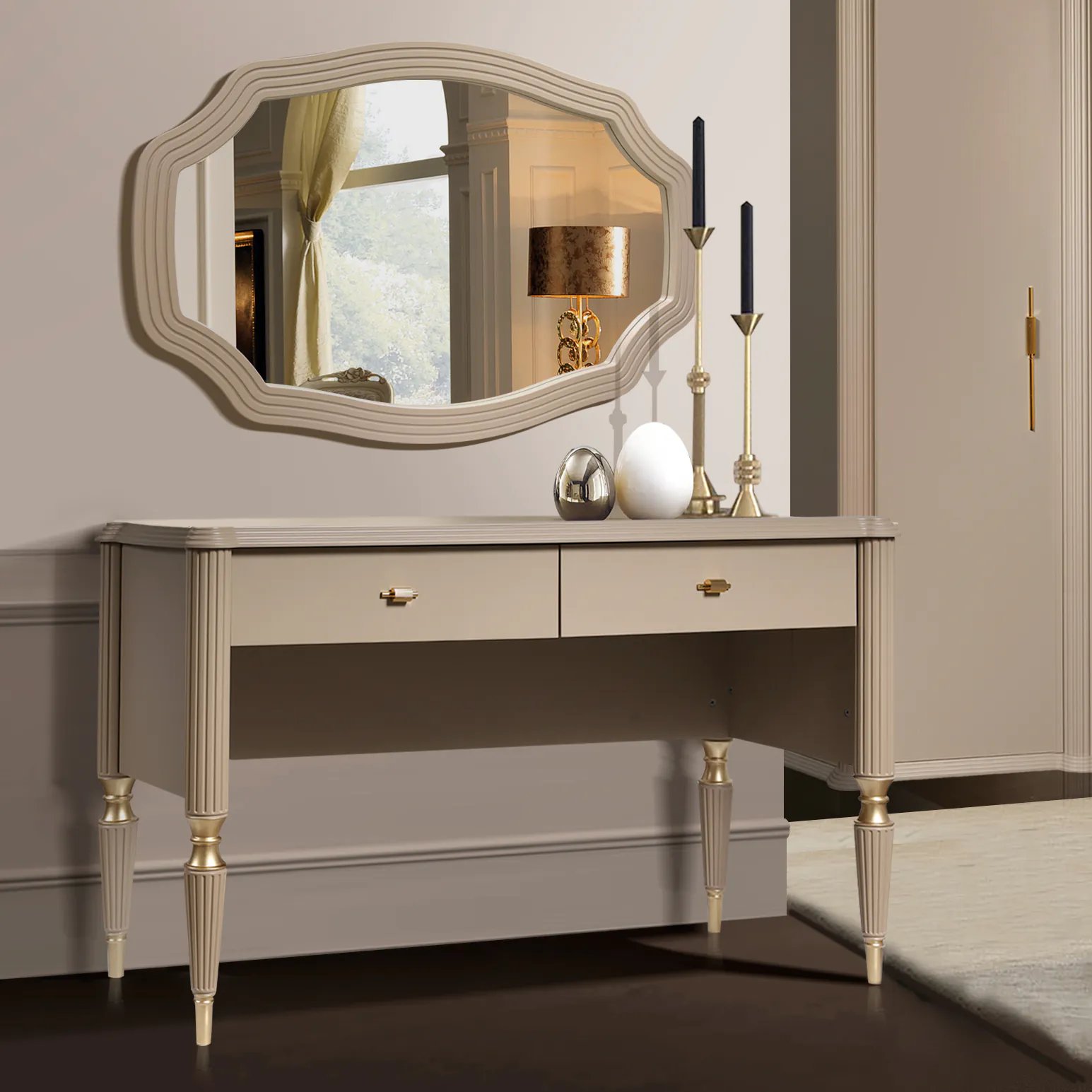 фото стол туалетный 1275 с зеркалом моника