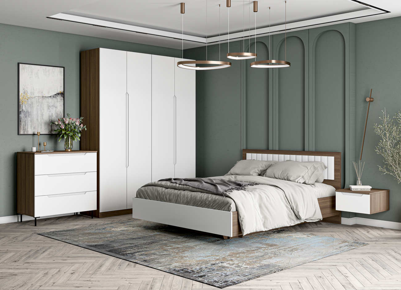 фото спальня роза (тренто) к2