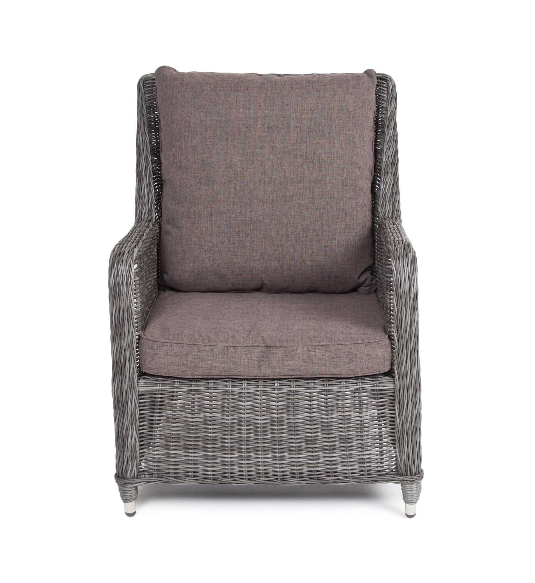 фото "гляссе" кресло плетеное из искусственного ротанга, цвет графит