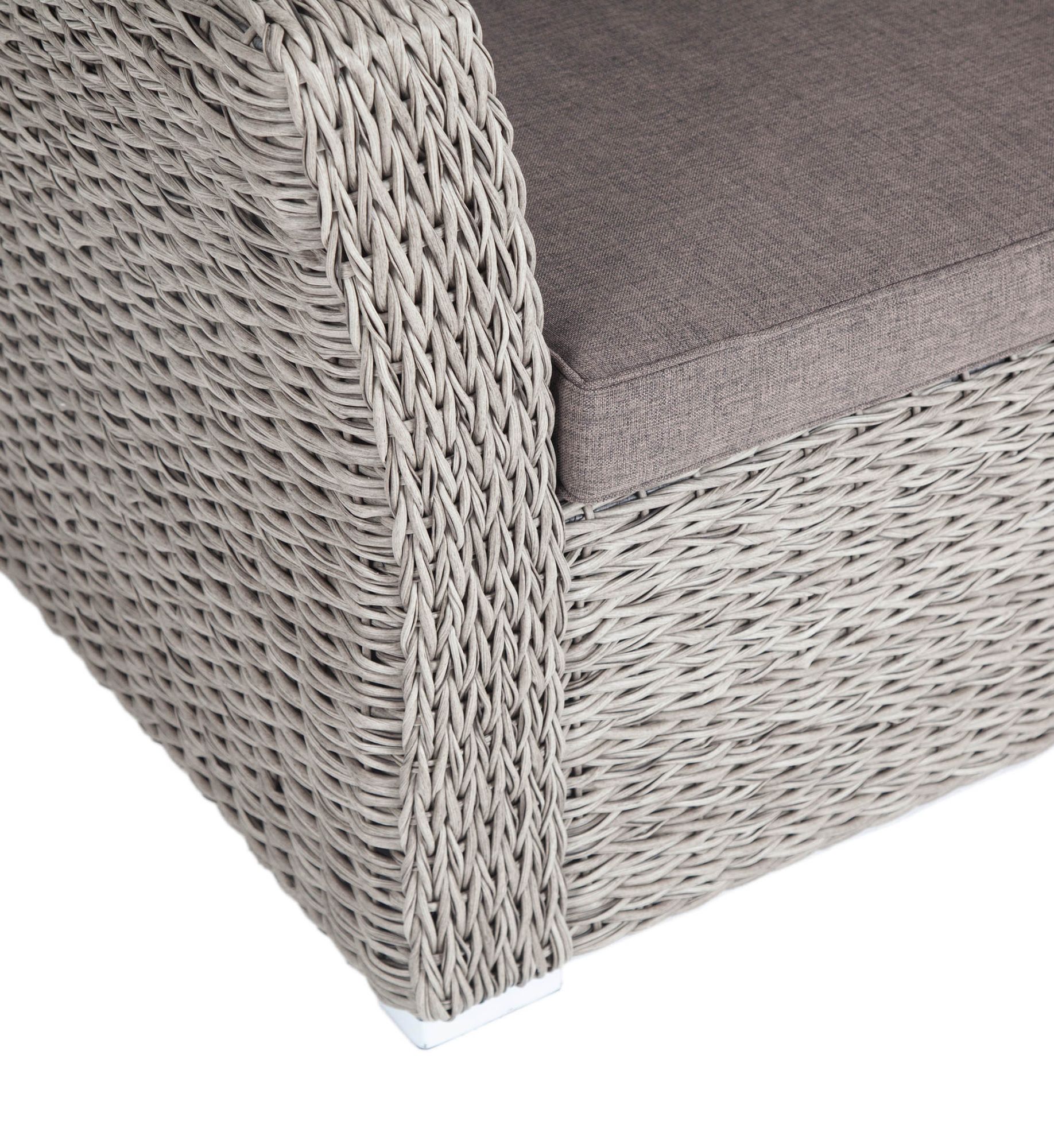 фото "капучино" кресло из искусственного ротанга (гиацинт), цвет серый