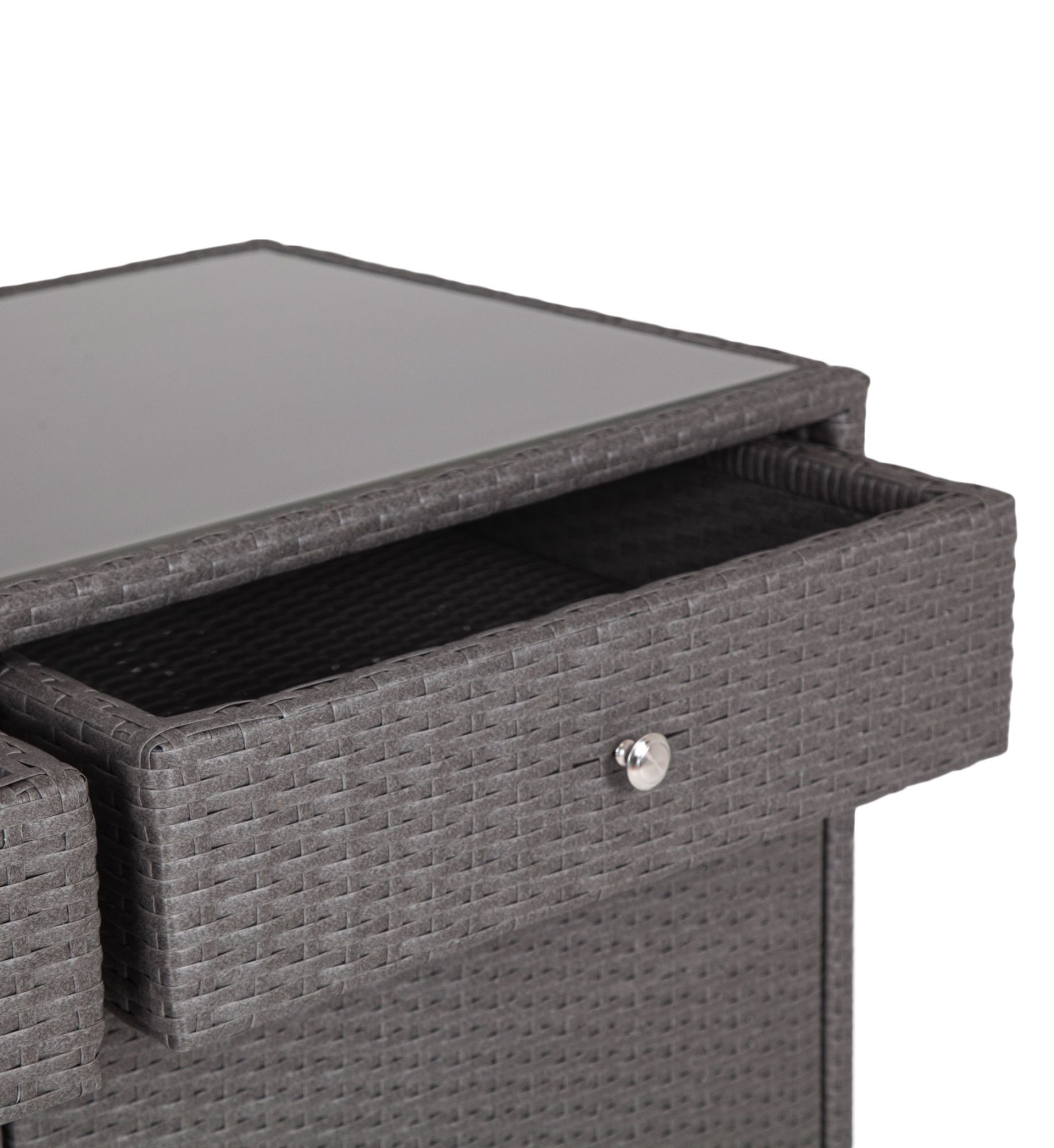 фото "мальта" тумба плетеная из искусственного ротанга, цвет графит