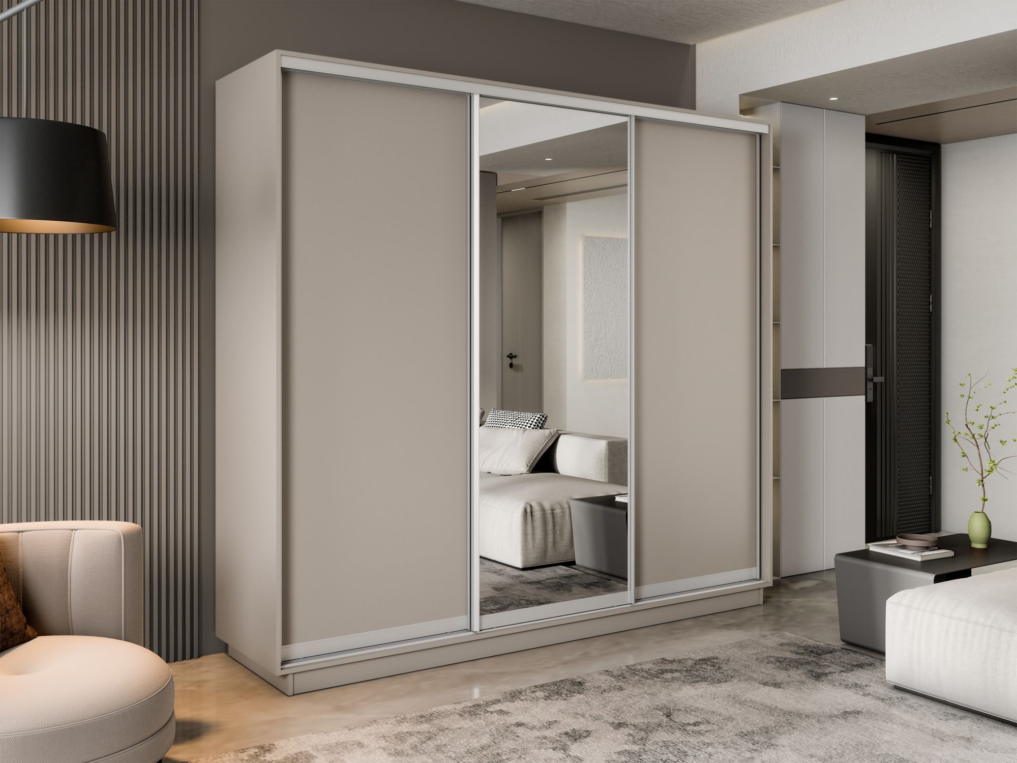 Шкаф-купе 2100 с зеркалом Экспресс-2 