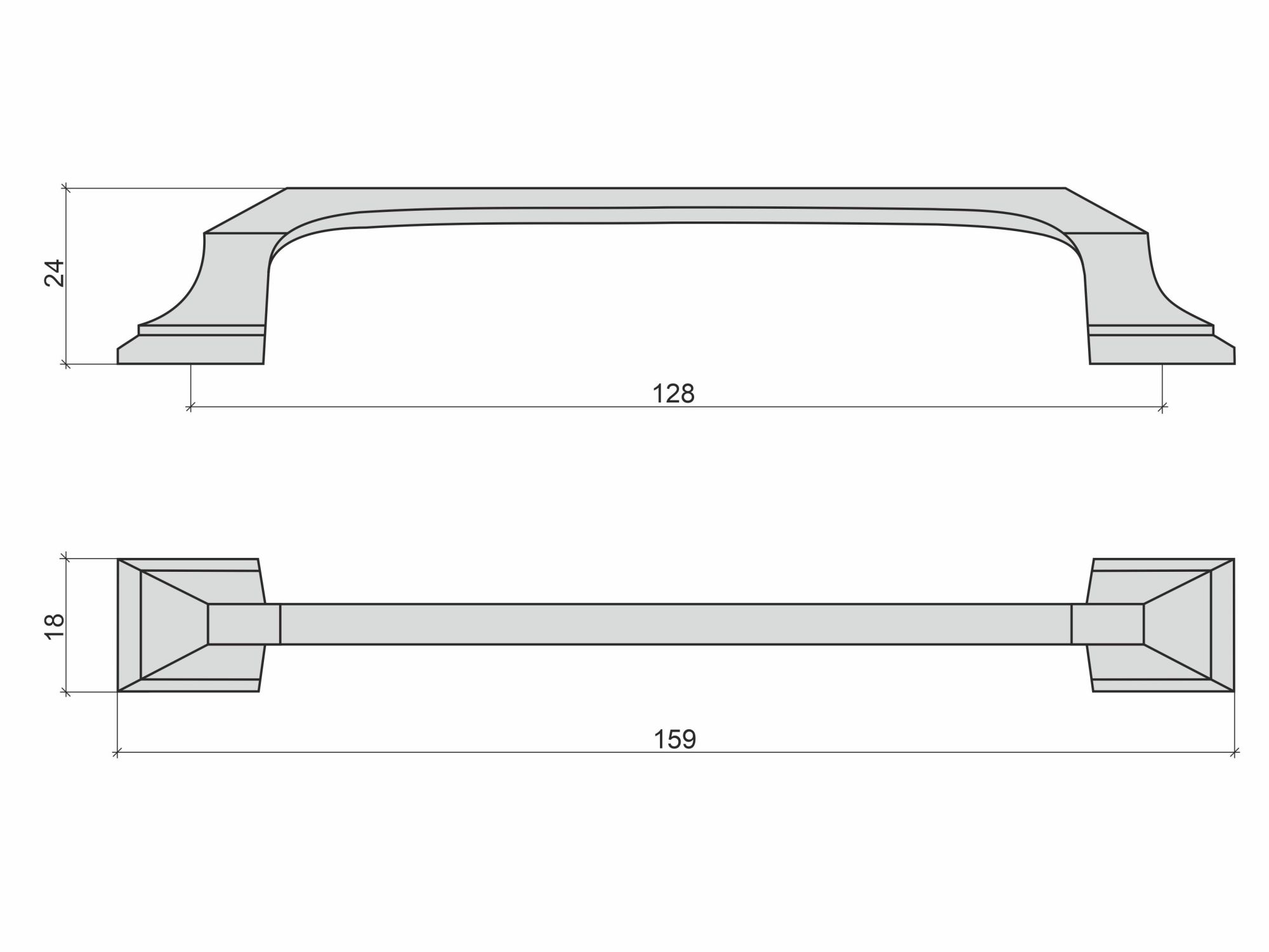 Ручка-скоба FS 194 128 олово старое фото ручка-скоба fs 194 128 олово старое