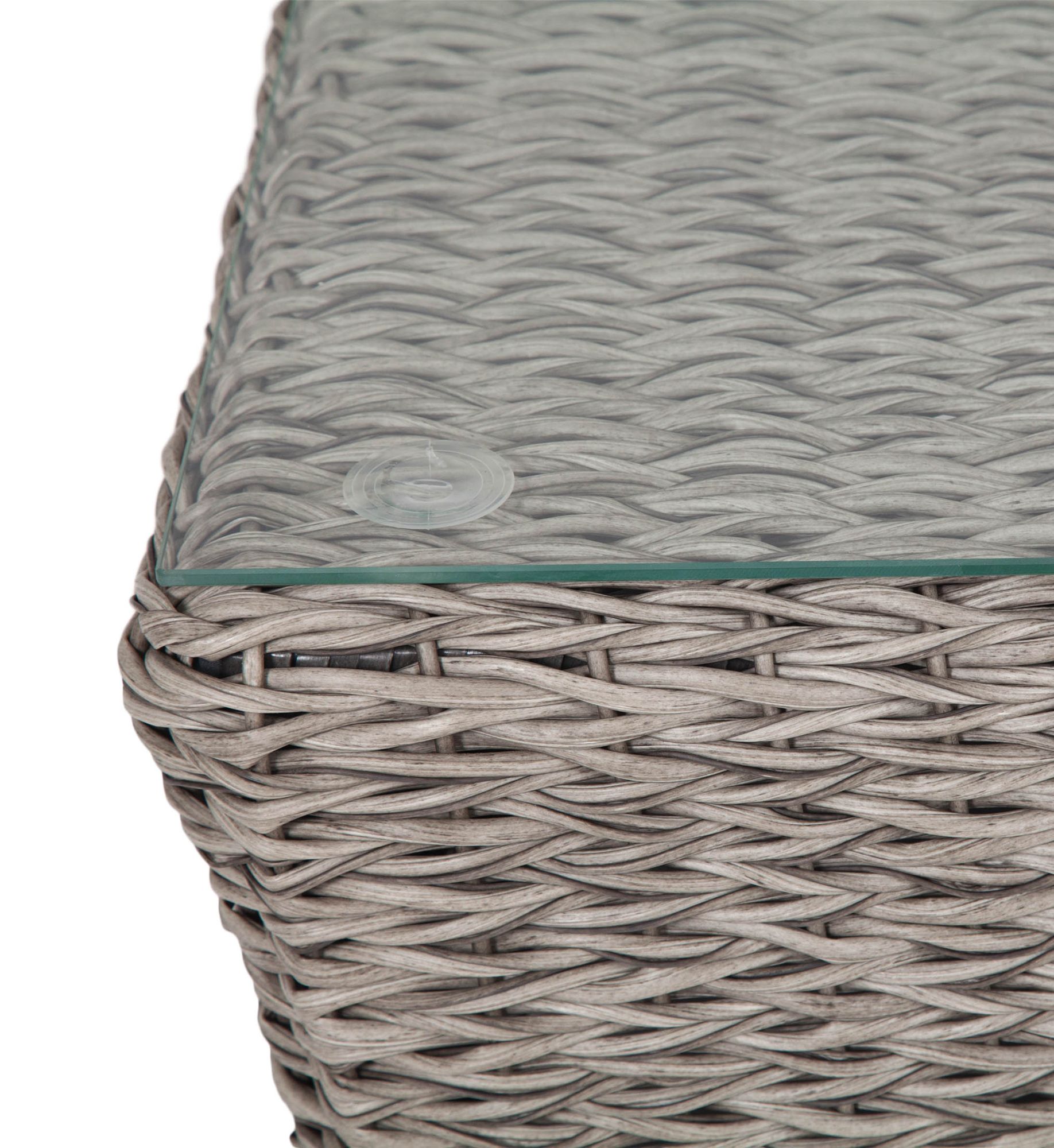 фото "капучино" журнальный столик из искусственного ротанга (гиацинт), цвет cерый
