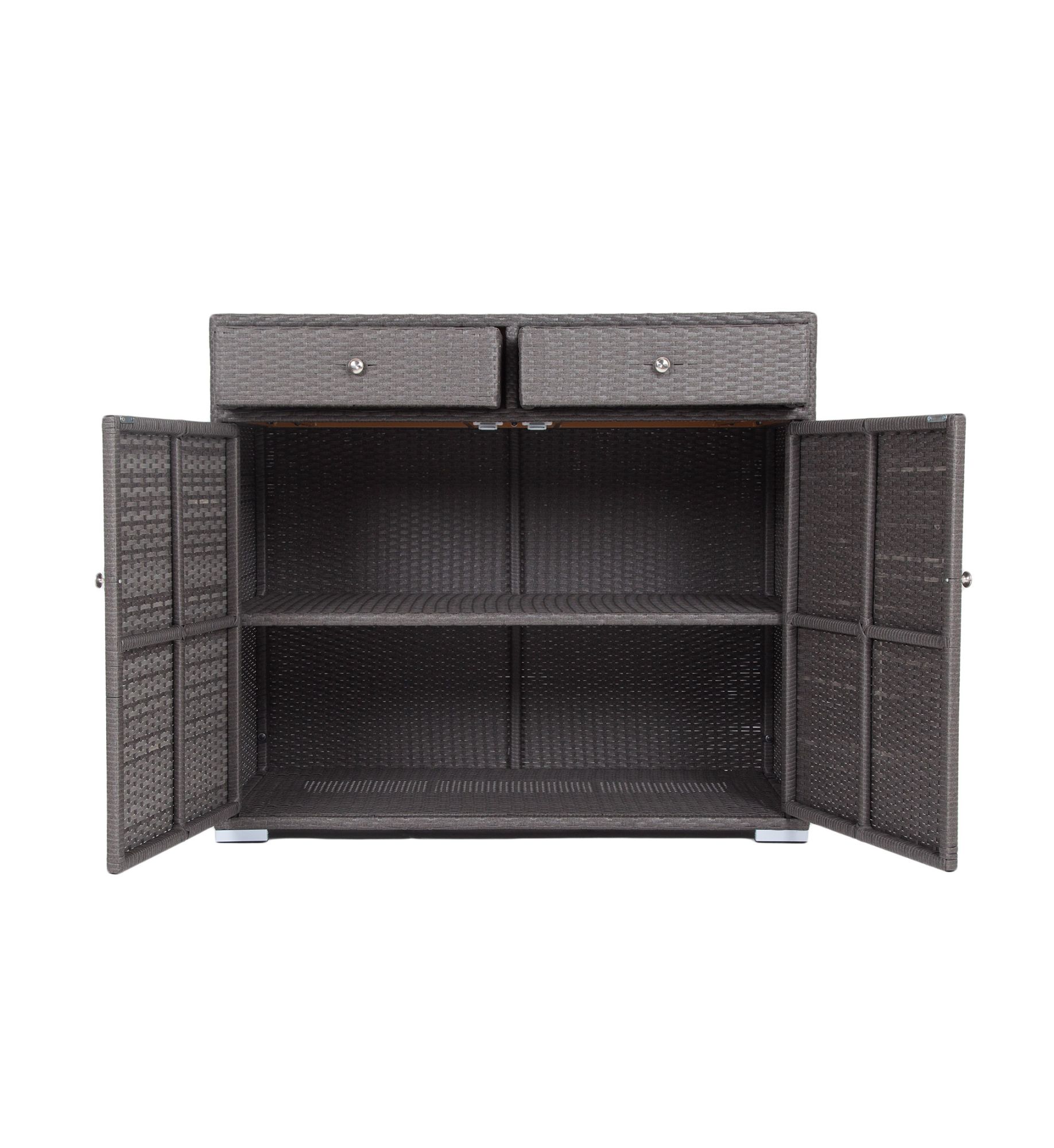 фото "мальта" тумба плетеная из искусственного ротанга, цвет графит