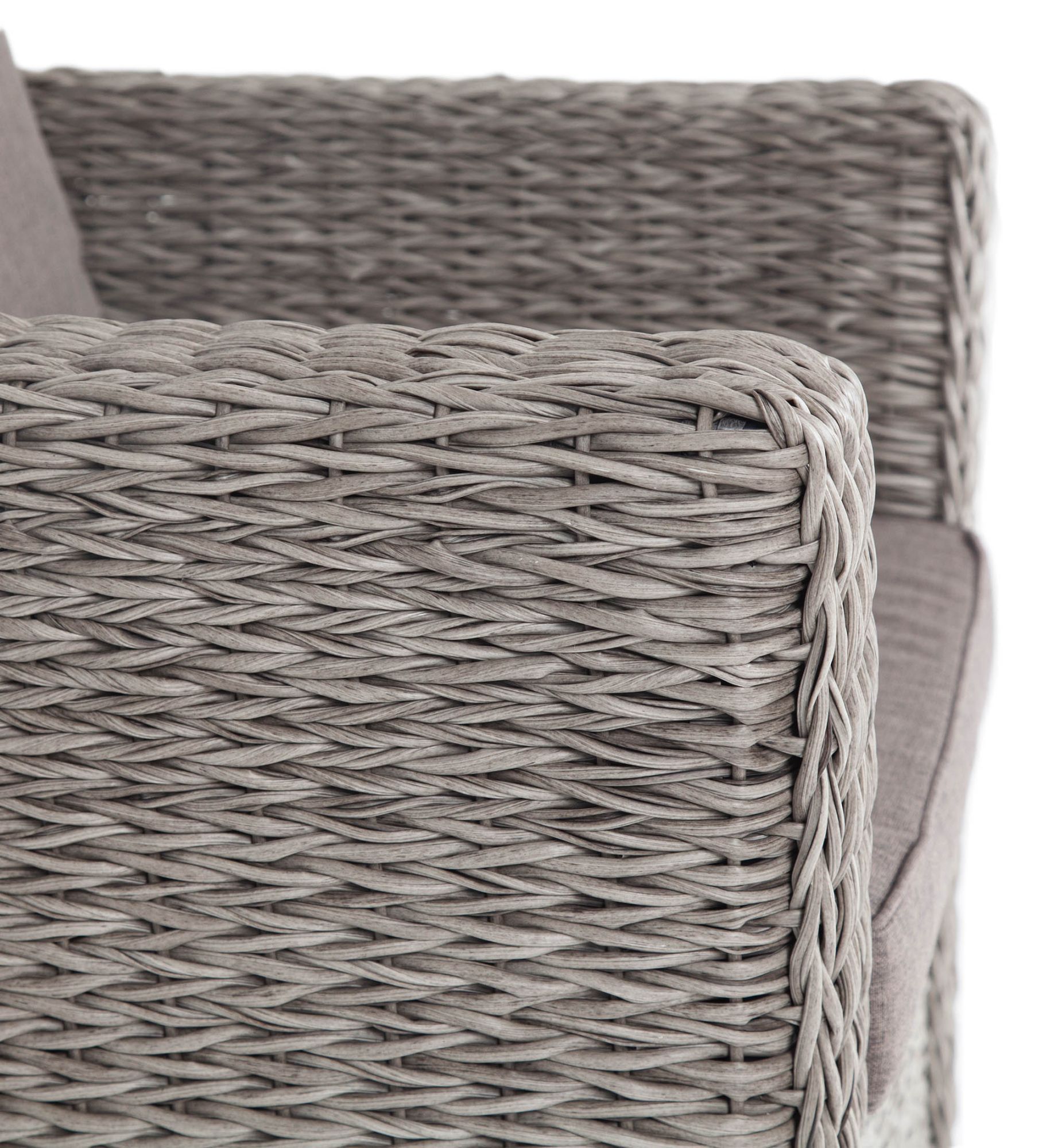 фото "капучино" кресло из искусственного ротанга (гиацинт), цвет серый