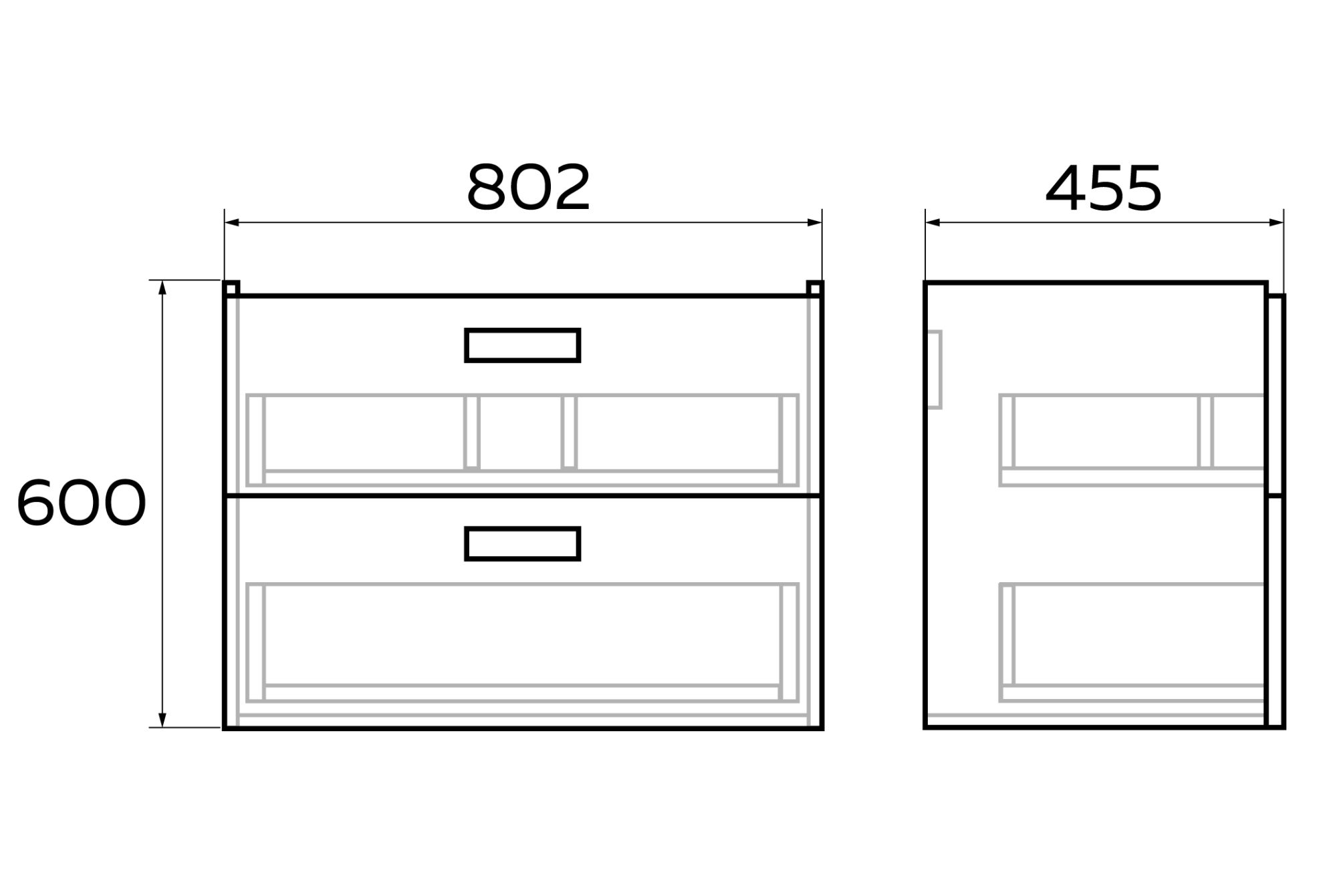 фото тумба 2 ящ. tuscany 80 с раковиной, белый матовый
