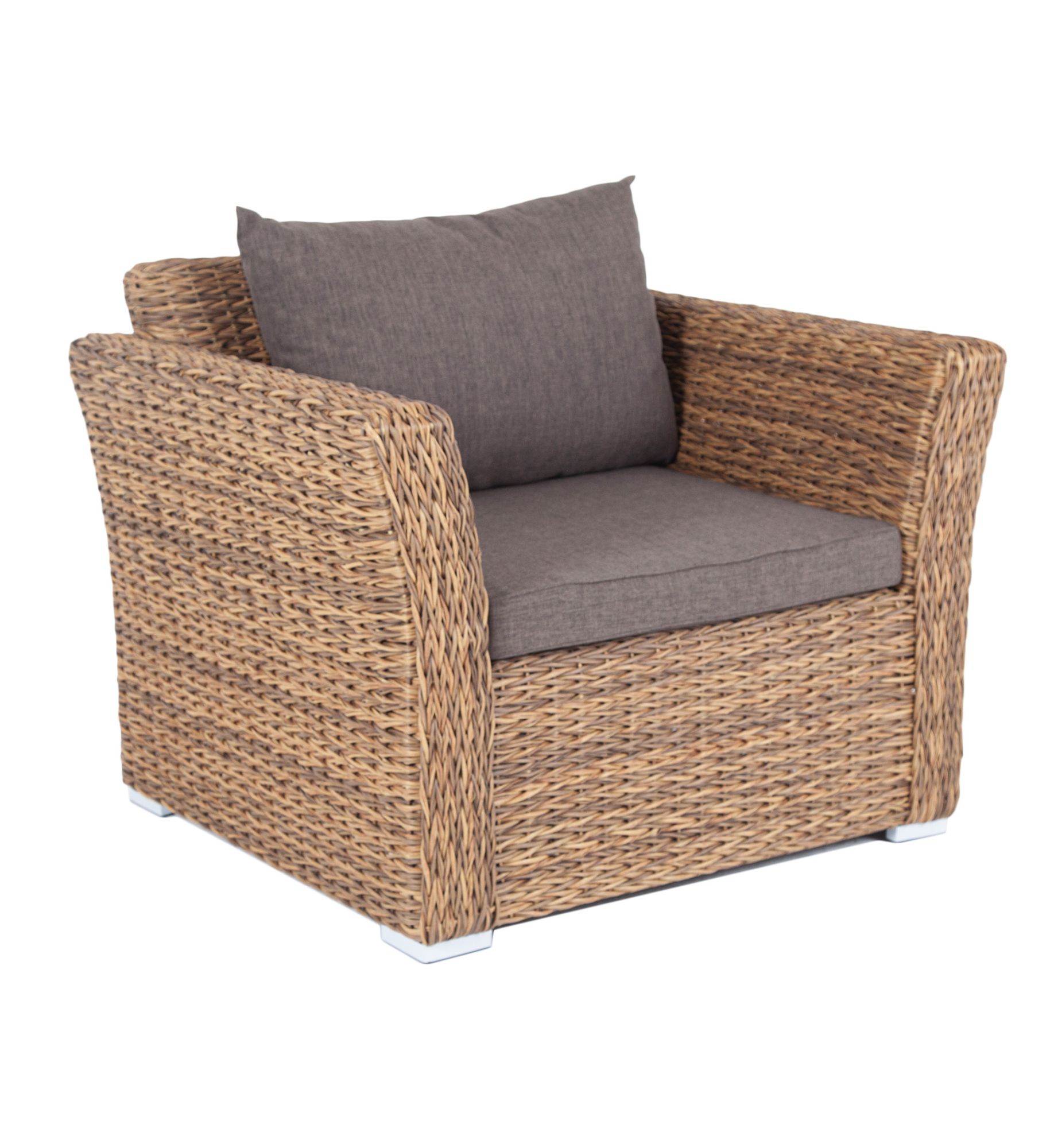 фото "капучино" кресло из искусственного ротанга (гиацинт), цвет соломенный