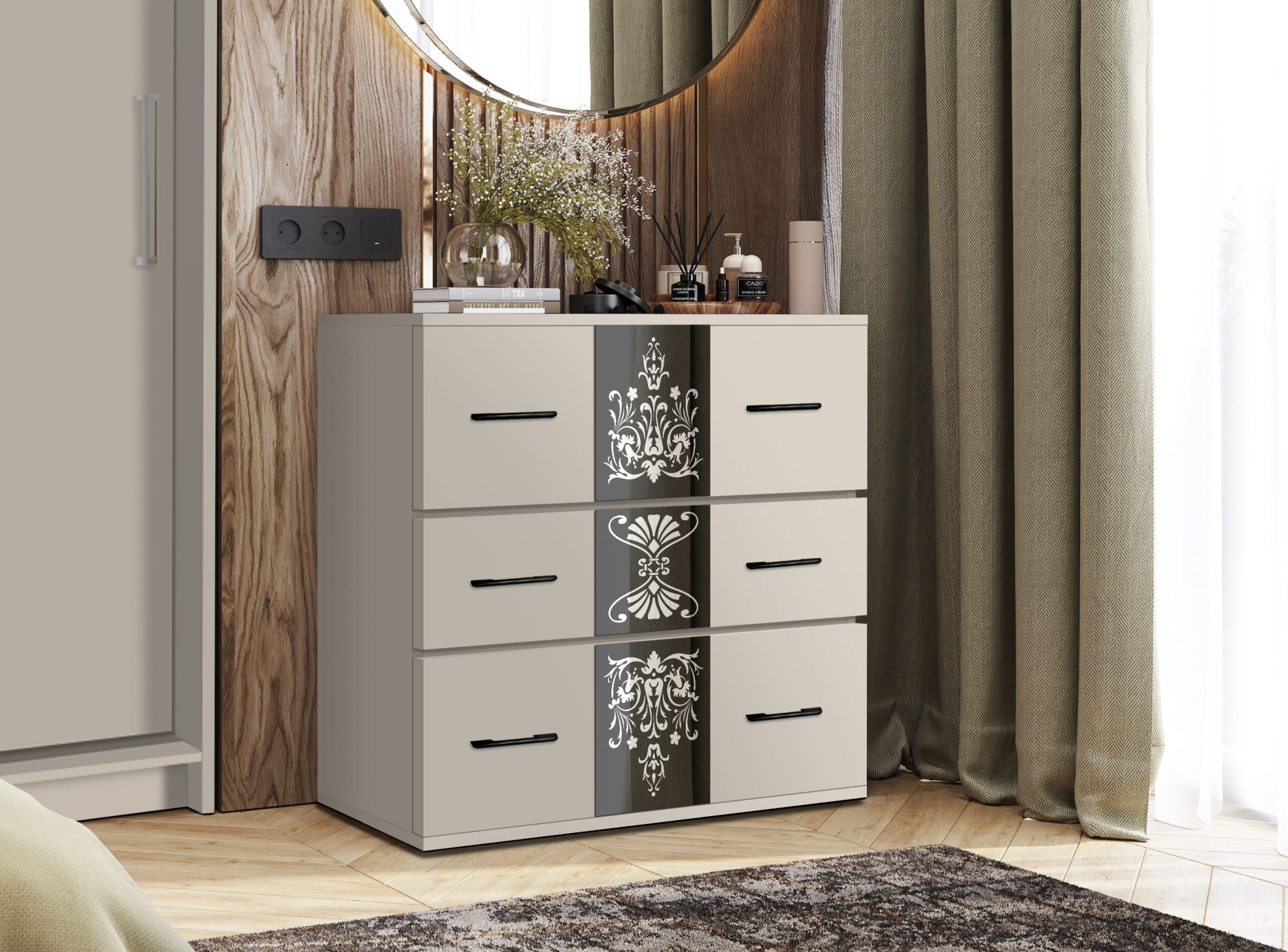 Комод 900 Звезда (со стеклом) 