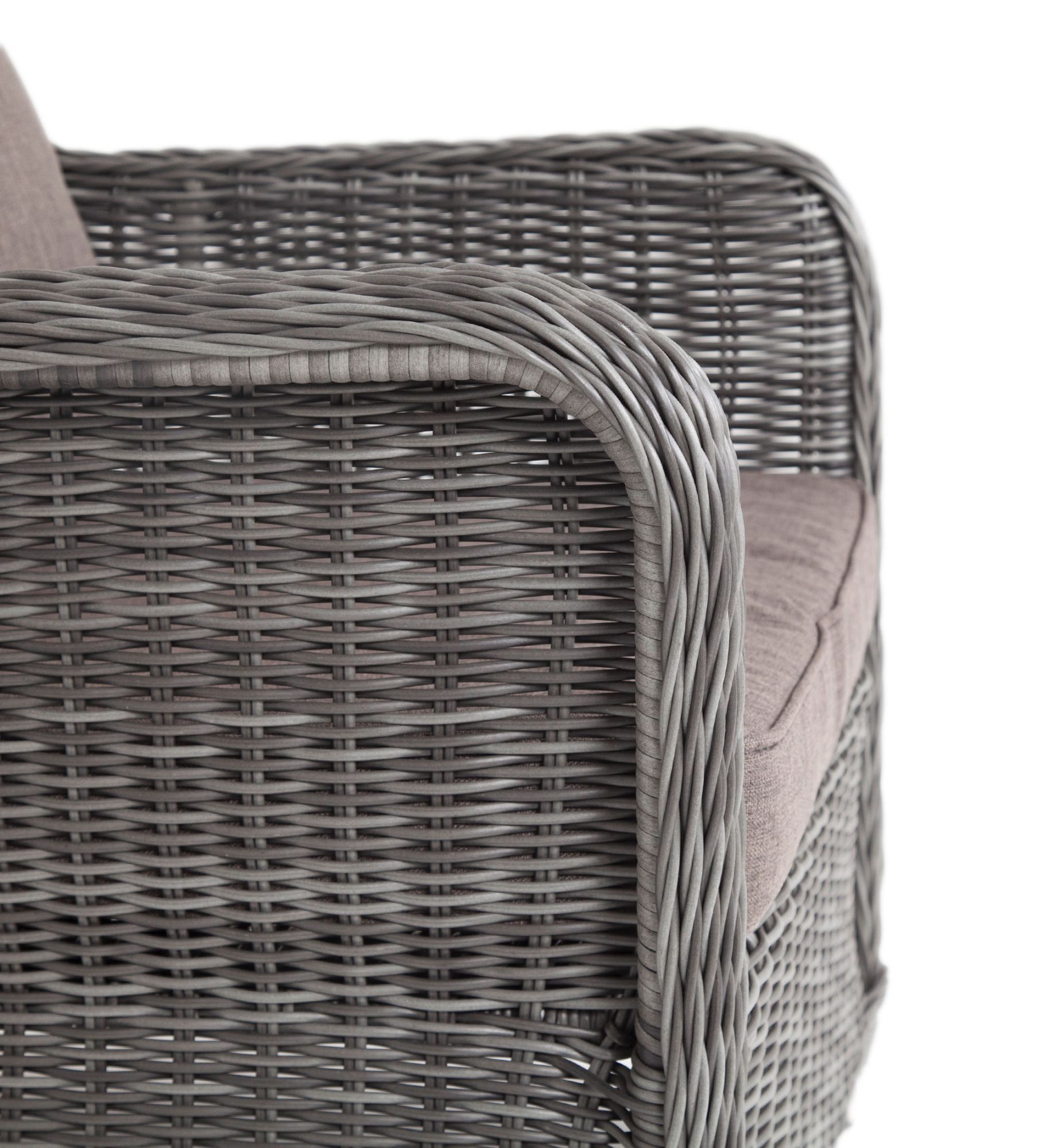 фото "гляссе" кресло плетеное из искусственного ротанга, цвет графит